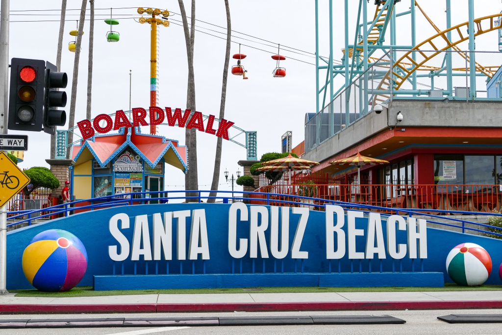 The boardwalk at Santa Cruz